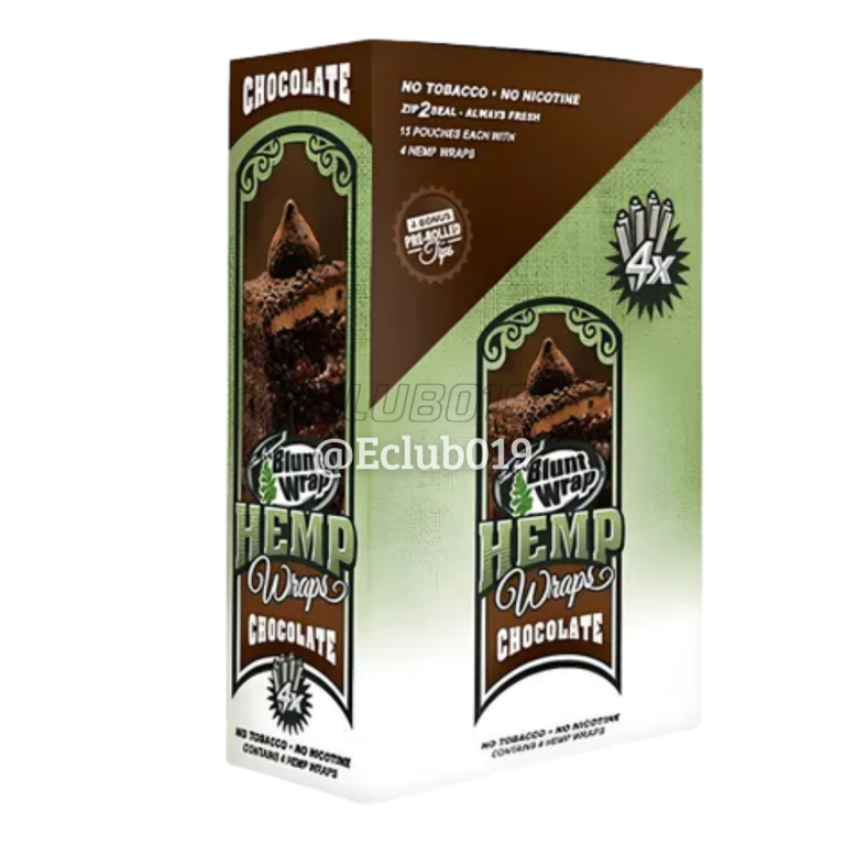 BLUNT WRAP HEMP CHOCOLATE FOLHA AROMATIZADA 15X4