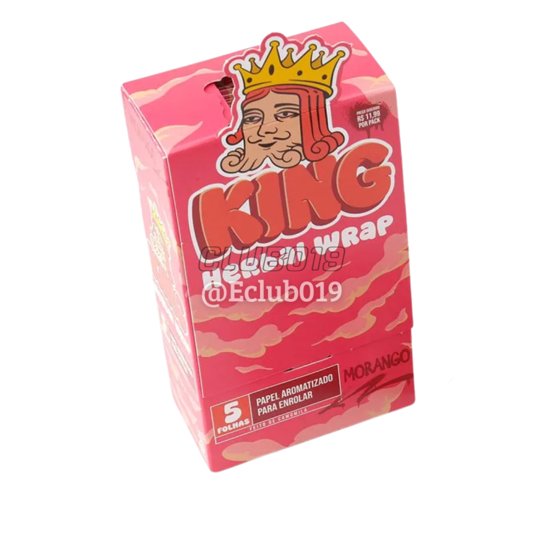KING BLUNT HERBAL MORANGO FOLHA AROMATIZADA 25X5