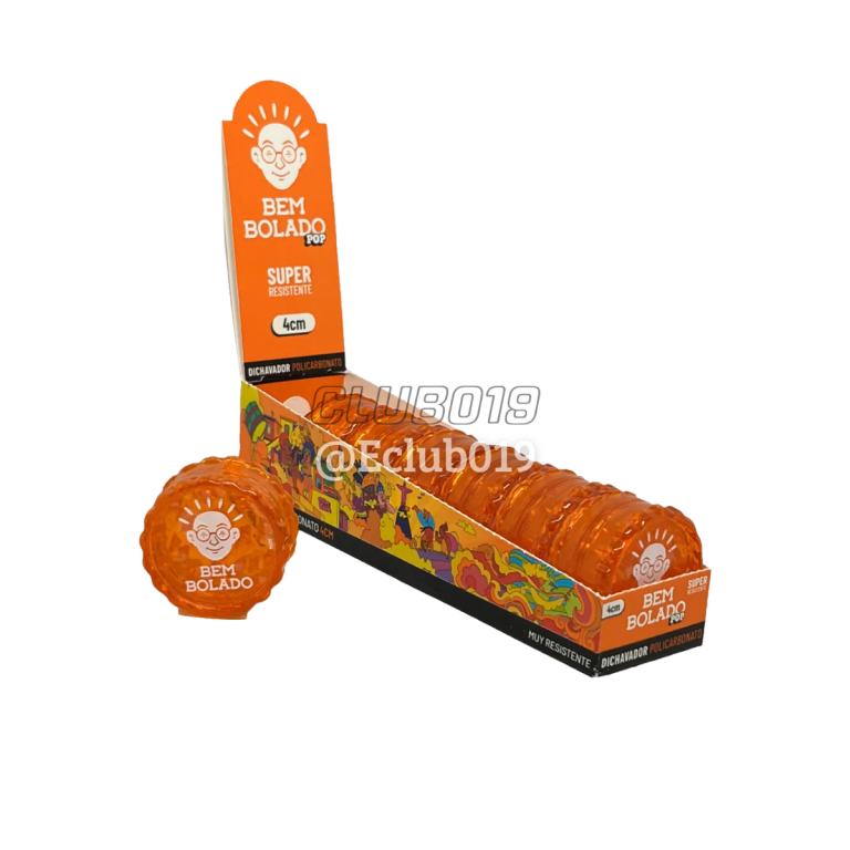 DICHAVADOR BEM BOLADO POLICARBONATO 4CM LARANJA C/7