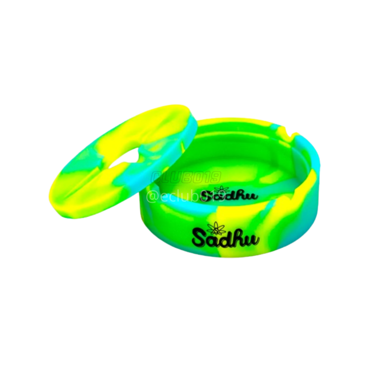 CINZEIRO SADHU SILICONE NEON P REDONDO COM TAMPA VERDE/AMARELO