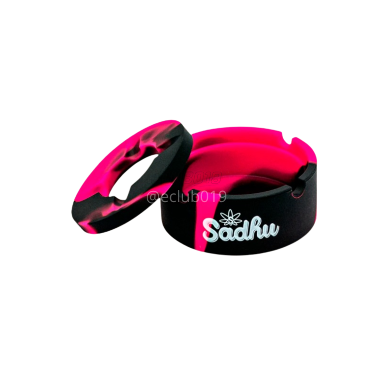 CINZEIRO SADHU SILICONE NEON P REDONDO COM TAMPA ROSA/PRETO