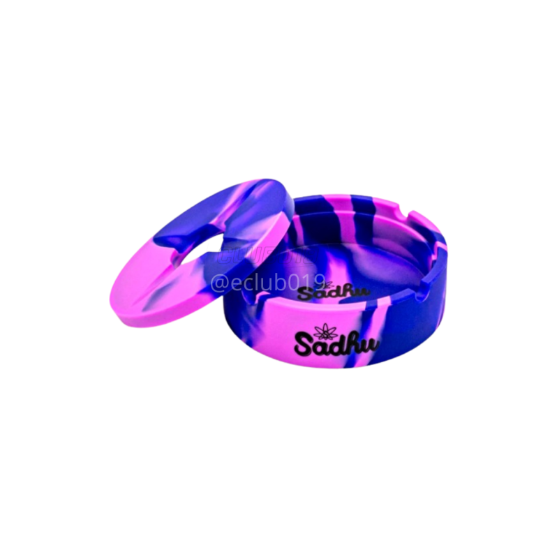 CINZEIRO SADHU SILICONE NEON P REDONDO COM TAMPA ROXO/AZUL