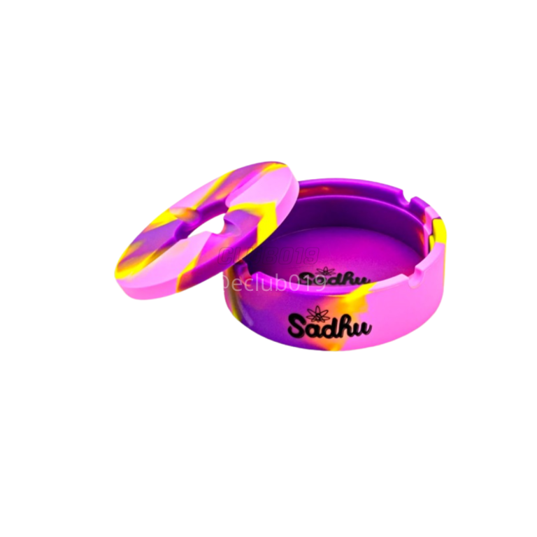CINZEIRO SADHU SILICONE NEON P REDONDO COM TAMPA ROSA/ROXO/AMARELO