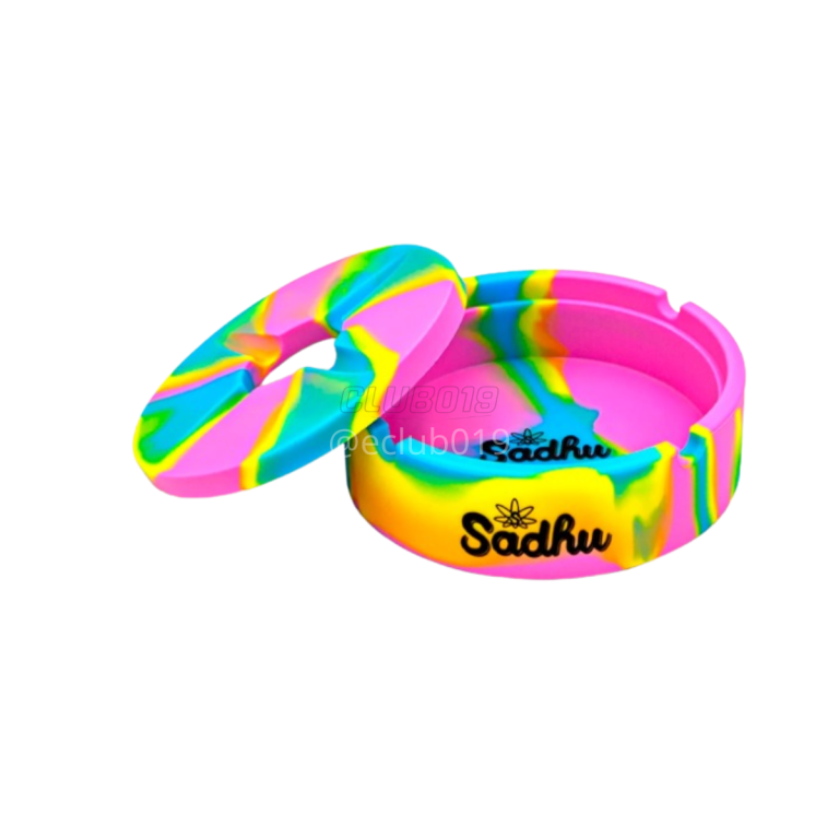 CINZEIRO SADHU SILICONE NEON P REDONDO COM TAMPA AZUL/ROSA/AMARELO