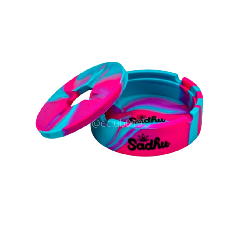 CINZEIRO SADHU SILICONE NEON P REDONDO COM TAMPA AZUL/ROSA