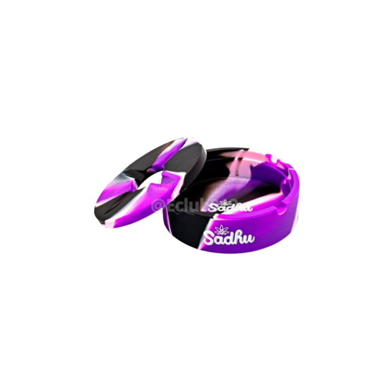 CINZEIRO SADHU SILICONE NEON G REDONDO COM TAMPA ROXO/PRETO