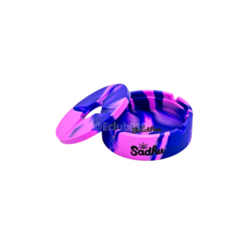CINZEIRO SADHU SILICONE NEON G REDONDO COM TAMPA ROXO/AZUL
