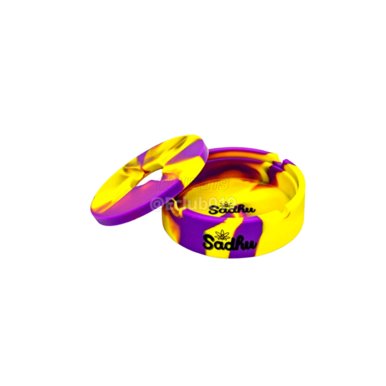 CINZEIRO SADHU SILICONE NEON G REDONDO COM TAMPA ROXO/AMARELO