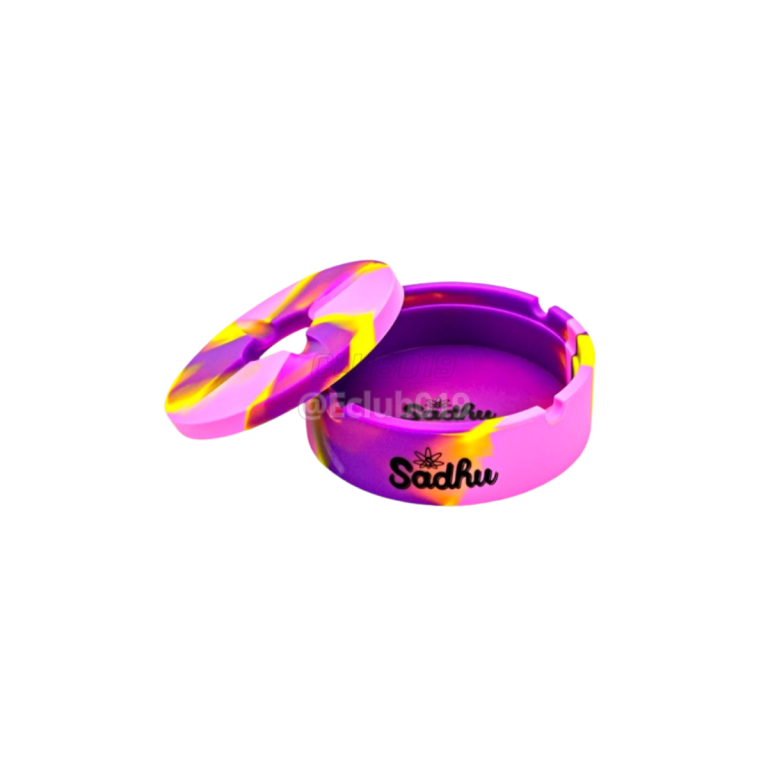 CINZEIRO SADHU SILICONE NEON G REDONDO COM TAMPA ROSA/ROXO