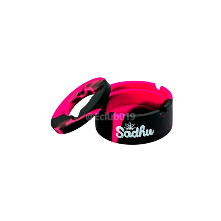 CINZEIRO SADHU SILICONE NEON G REDONDO COM TAMPA ROSA/PRETO