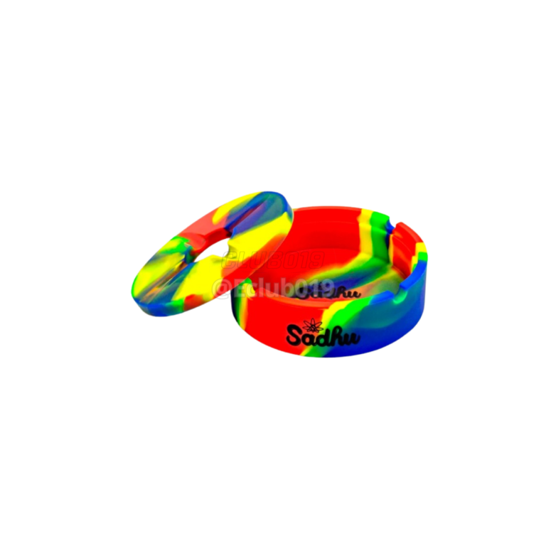 CINZEIRO SADHU SILICONE NEON G REDONDO COM TAMPA RAINBOW