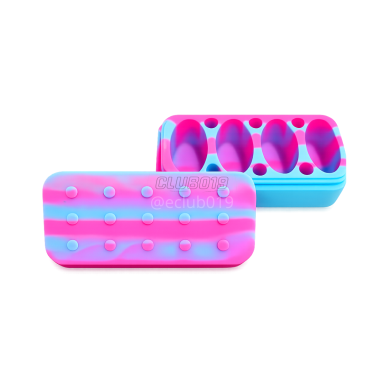 SLICK NA BOA CONTAINER RETANGULAR ESTILO BLOCO 32ML ROSA/AZUL