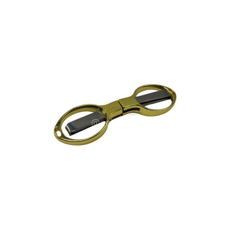 TESOURA METAL CABO DOBRAVEL DOURADO