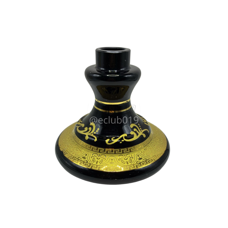 VASO PEQUENO PRETO/DOURADO