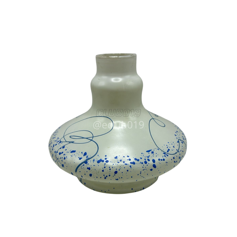 VASO PEQUENO BRANCO COM LISTRA AZUL