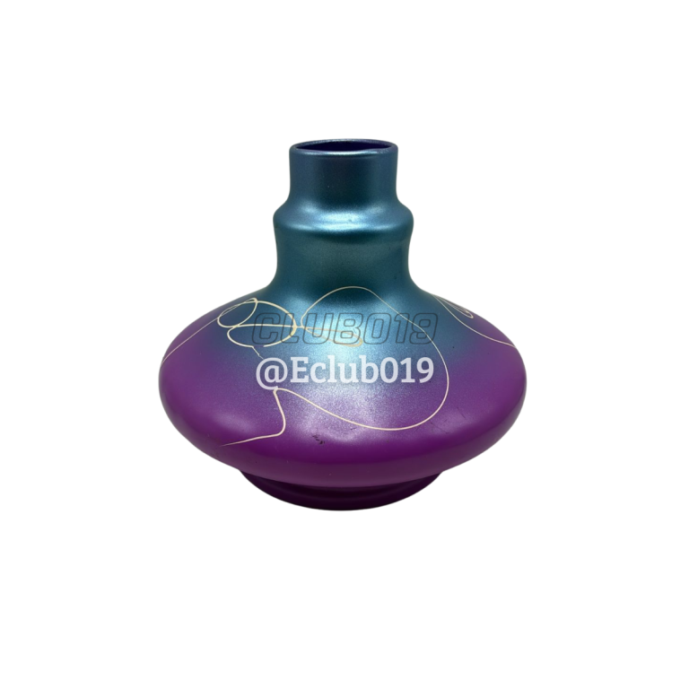VASO PEQUENO ROXO/AZUL COM LISTRA BRANCA