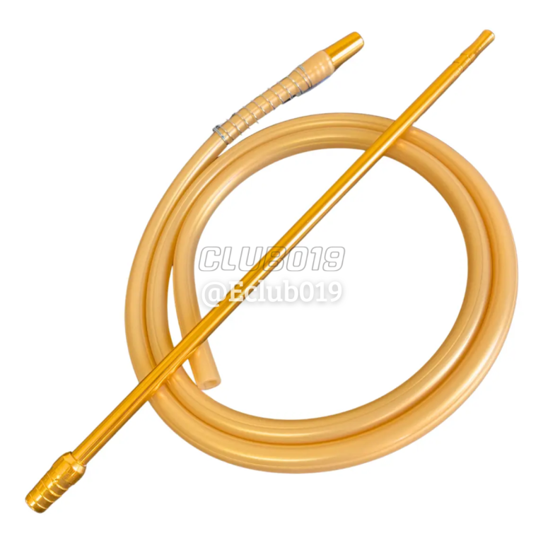 MANGUEIRA MALIK HOSE SILICONE DOURADA ANTI CHAMA COM PITEIRA ALUMINIO DOURADA