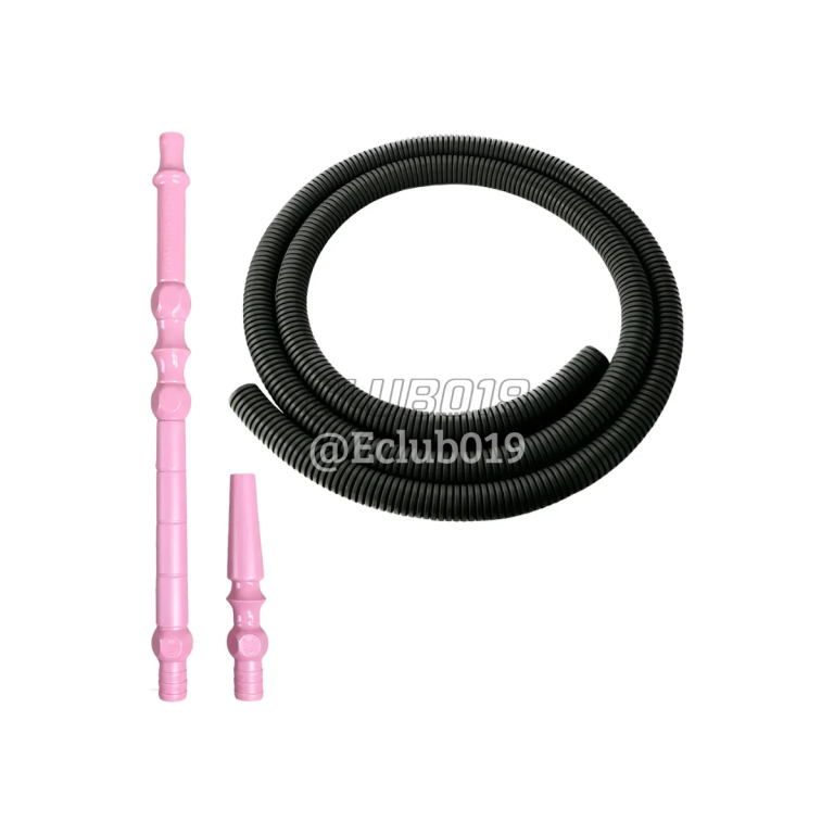 MANGUEIRA BLACK PLASTICO PRETO COM PITEIRA PLASTICO ROSA
