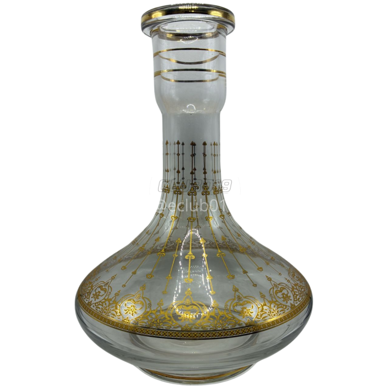 VASO GRANDE MD HOOKAH TRANSPARENTE/DOURADO