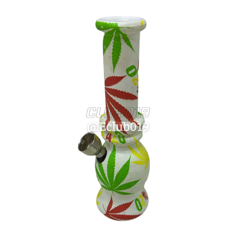 BONG PEQUENO BRANCO ESTAMPA 420
