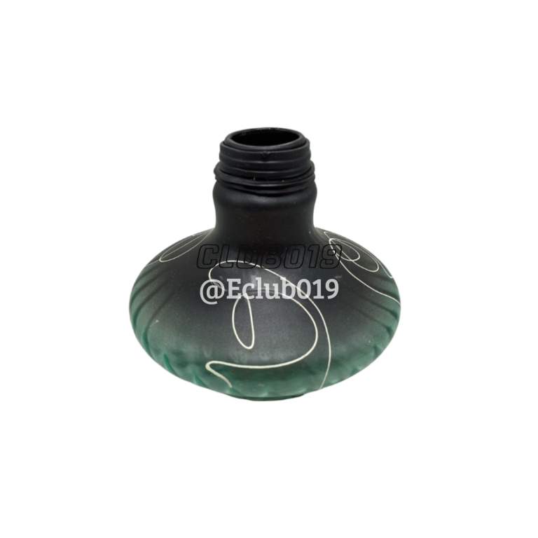 VASO PEQUENO DEGRADE VERDE FUME COM LISTRAS BRANCAS