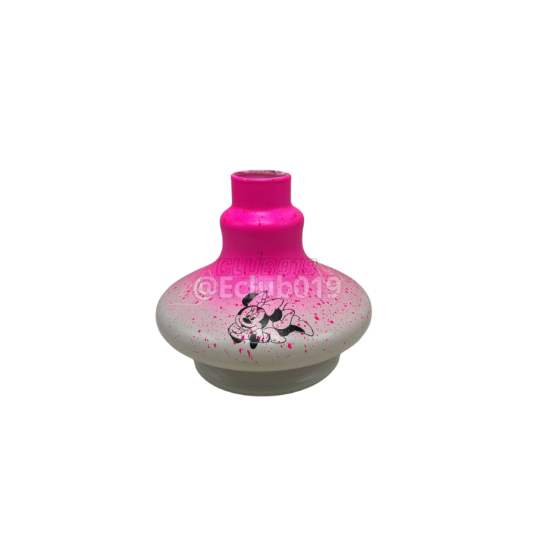 VASO PEQUENO ESTAMPA PERSONAGEM FEMININO BRANCO/ROSA COM LISTRA BRANCA