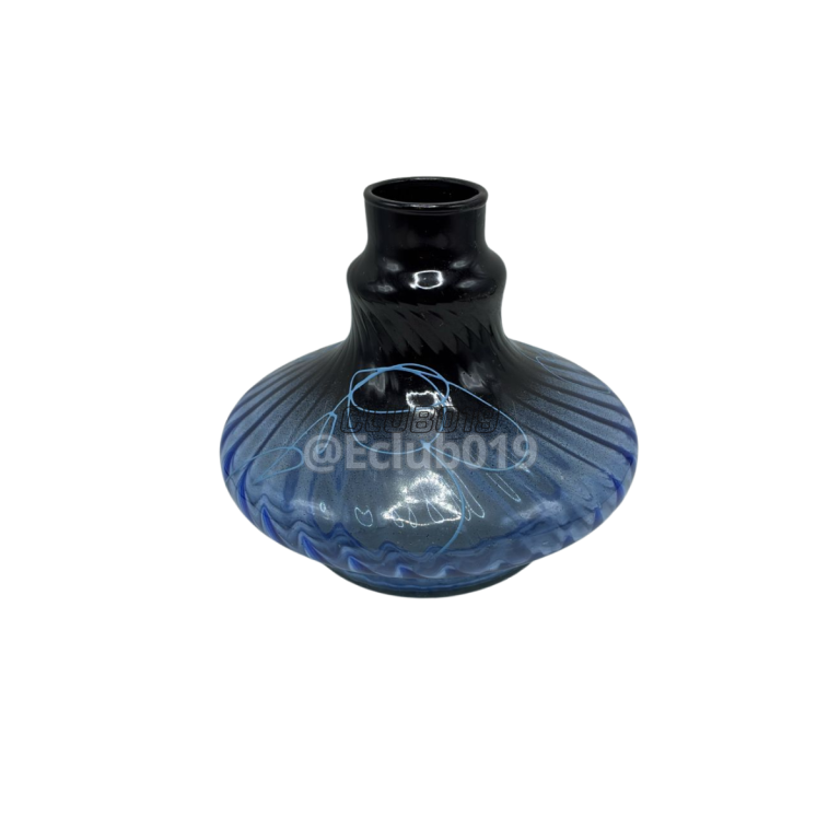 VASO PEQUENO DEGRADE PRETO/AZUL COM LISTRA AZUL