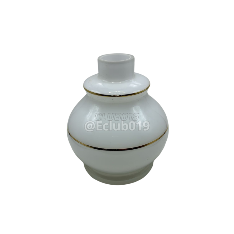 VASO REFORCADO PEQUENO BALL BRANCO COM LISTRA DOURADA
