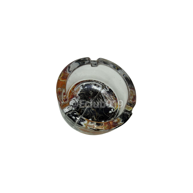 CINZEIRO VIDRO REDONDO BLACK SKULL