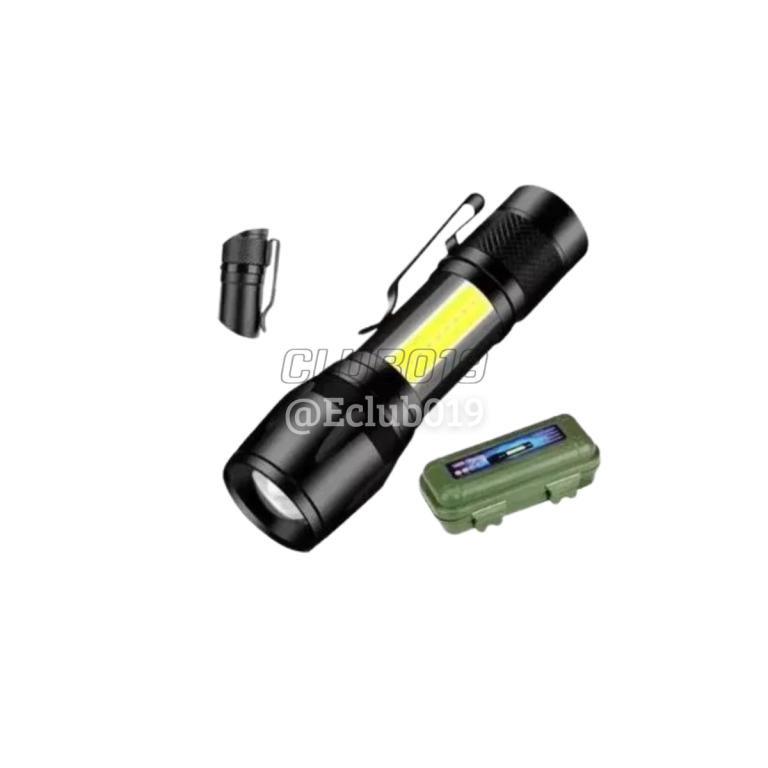 MINI LANTERNA TATICA LED ZOOM USB RECARREGAVEL