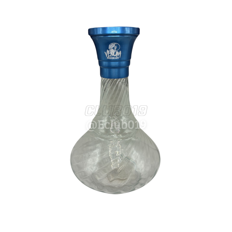VASO GRANDE VENOM HOOKAH TRANSPARENTE BOCAL AZUL