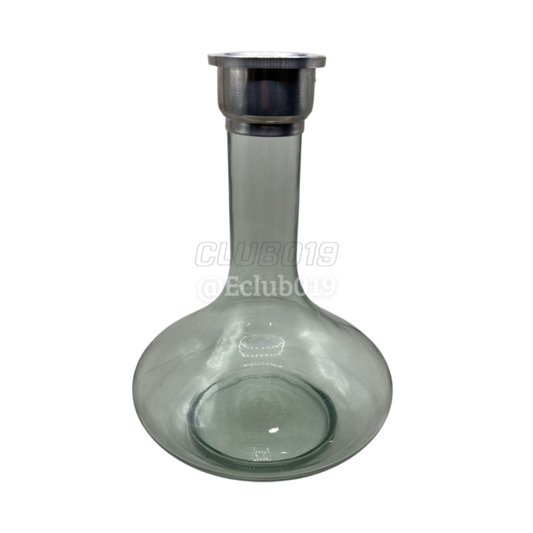 VASO GRANDE TRANSPARENTE BOCAL PRATA