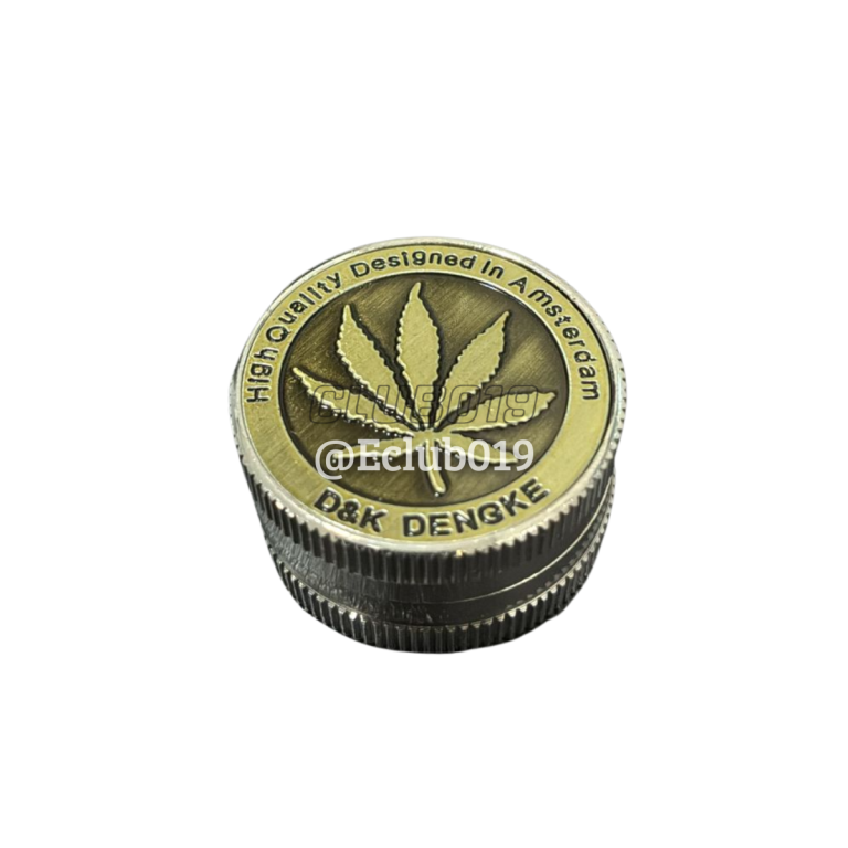 DICHAVADOR METAL HERB GRINDERS ESTAMPA FOLHA DOURADO PEQUENO