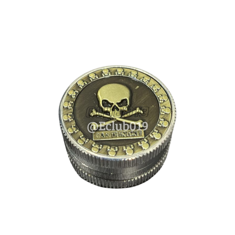 DICHAVADOR METAL HERB GRINDERS CAVEIRA DOURADO PEQUENO