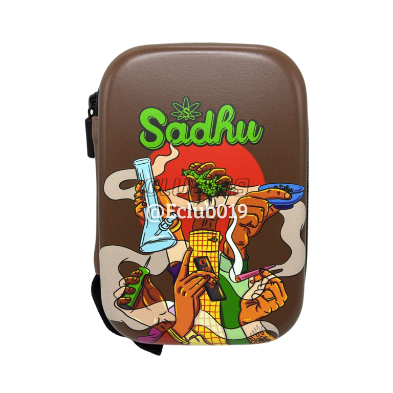 CASE SADHU MÉDIA MARROM ESTAMPADA IMPERMEÁVEL POLIÉSTER