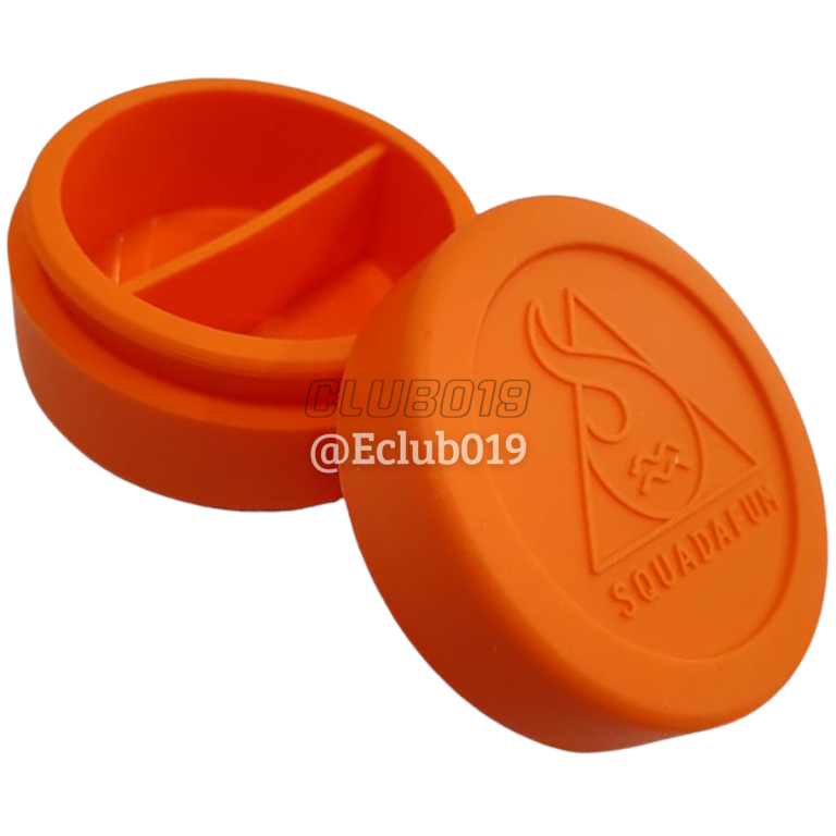 POTE SQUADAFUM SILICONE REDONDO 25ML LARANJA C/DIVISORIA