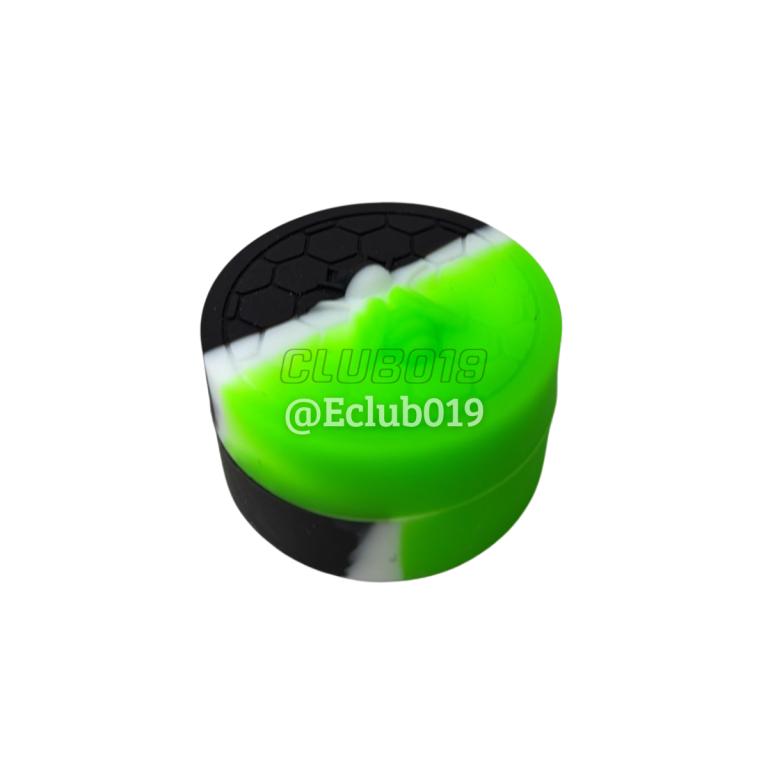 POTE SILICONE REDONDO ABELHA 8ML VERDE/BRANCO/PRETO