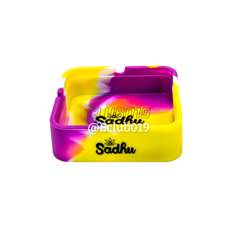 CINZEIRO SADHU SILICONE QUADRADO AMARELO/ROXO/BRANCO