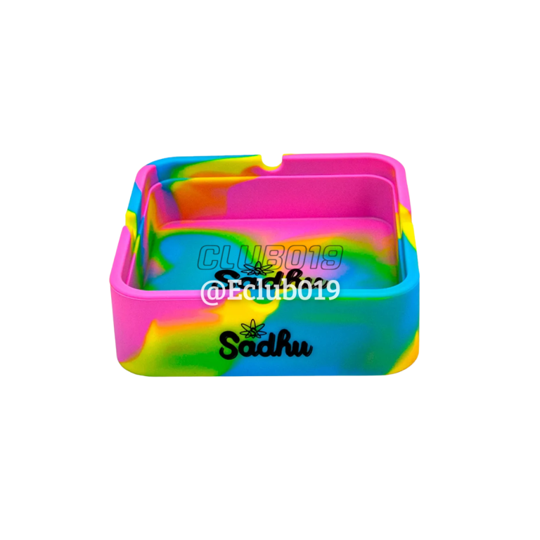 CINZEIRO SADHU SILICONE QUADRADO AZUL/ROSA/AMARELO