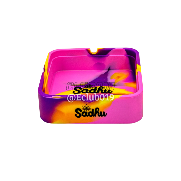 CINZEIRO SADHU SILICONE QUADRADO ROSA/ROXO/AMARELO