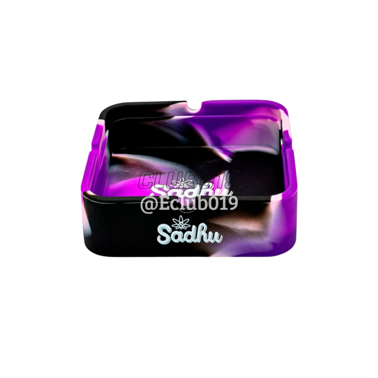 CINZEIRO SADHU SILICONE QUADRADO ROXO/PRETO/BRANCO