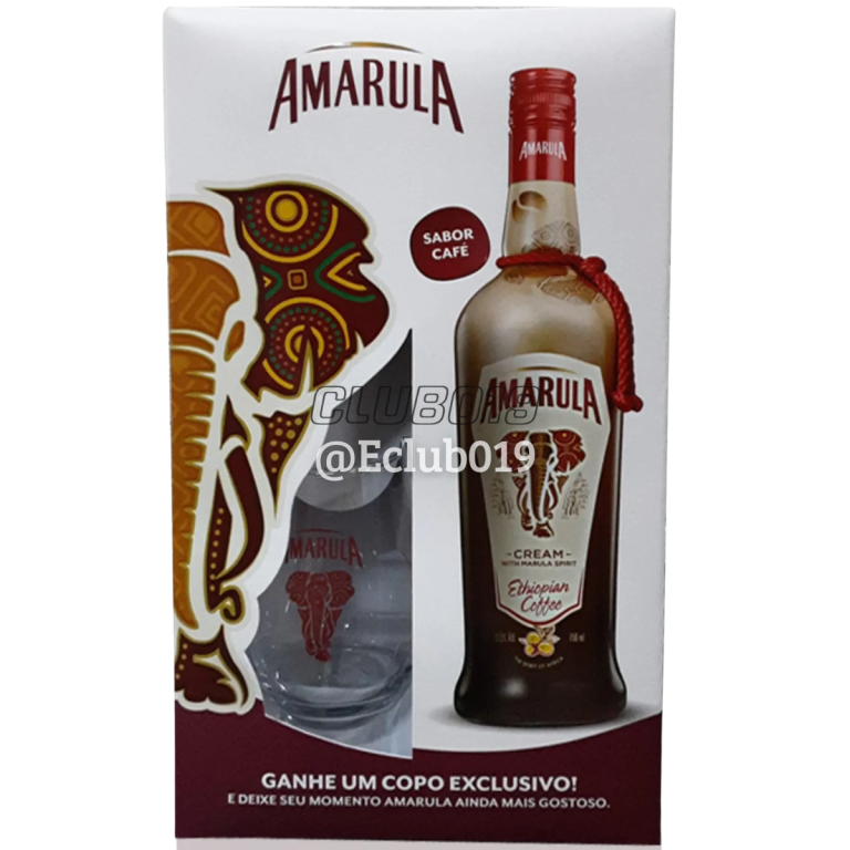 KIT LICOR AMARULA CAFÉ 750ML + 1 COPO EXCLUSICO