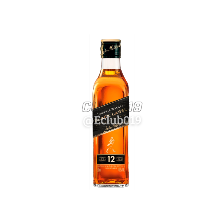 MINI WHISKY JOHNNIE WALKER BLACK LABEL 12 ANOS ESCOCÊS 50ML ORIGINAL
