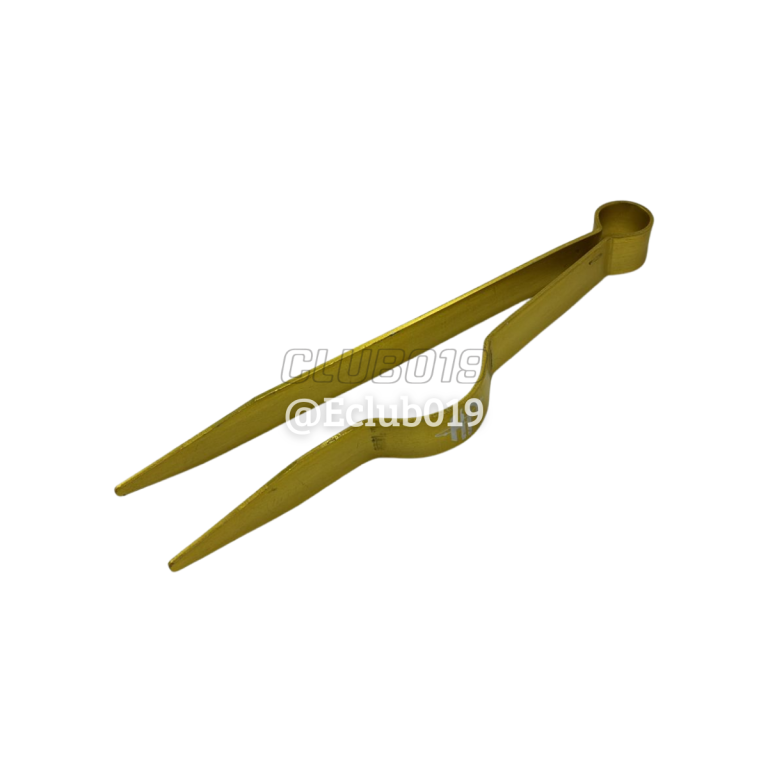 PEGADOR CARVÃO NARGUILE PEQUENO ROSH DOURADO Pinça