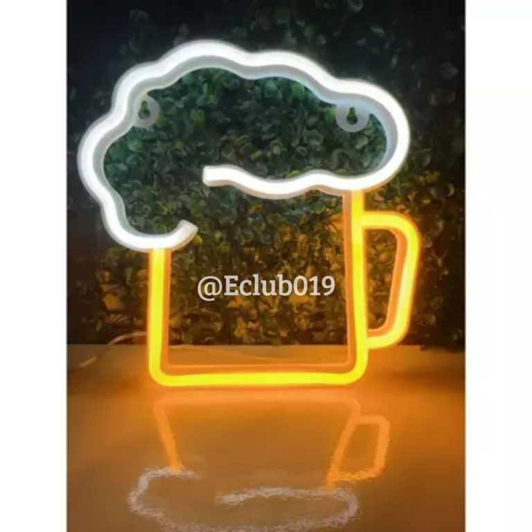 LUMINÁRIA NEON LED COPO CHOPP Decorativa USB