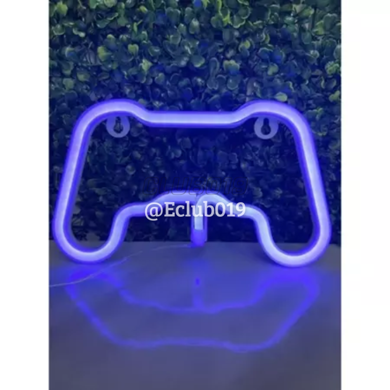 LUMINÁRIA NEON LED CONTROLE GAME Decorativa USB RGB