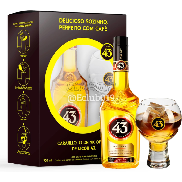 KIT LICOR 43 Original 700ml 31% + Taça Balão