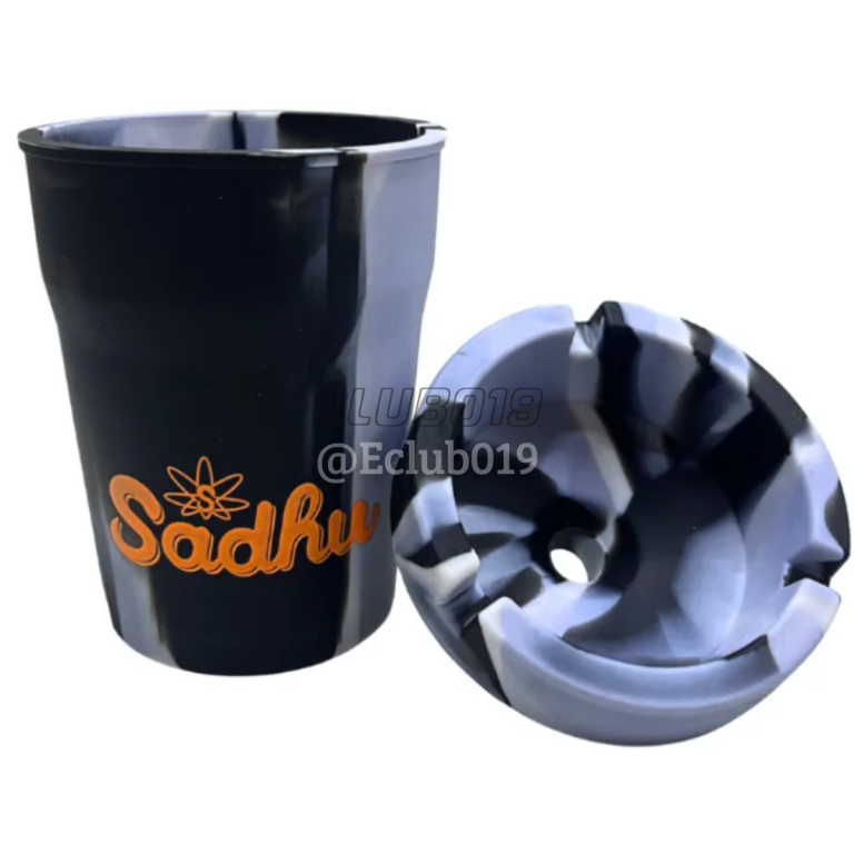 CINZEIRO SADHU AUTOMOTIVO SILICONE COPO MESCLADO CINZA BRANCO