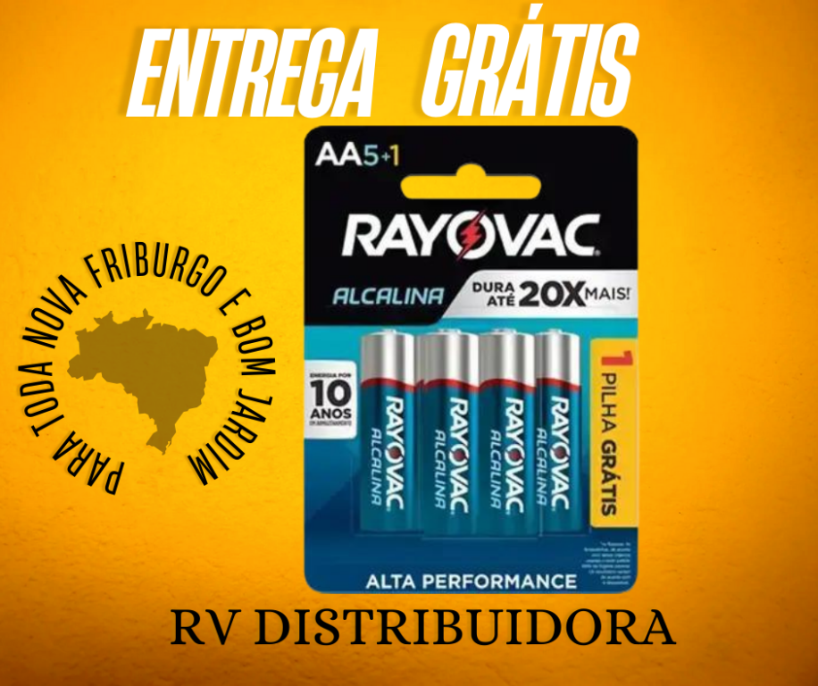 PILHA RAYOVAC ALCALINA PEQUENA AA - LEVE 6UN PAGUE 5UN
