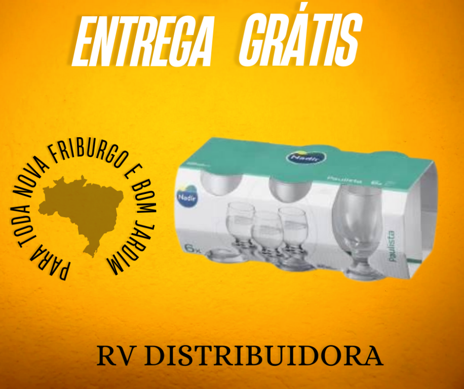 COPO NADIR 250ML PAULISTA ÁGUA REFERÊNCIA:7002 EMBALAGEM COM 6 UNIDADES